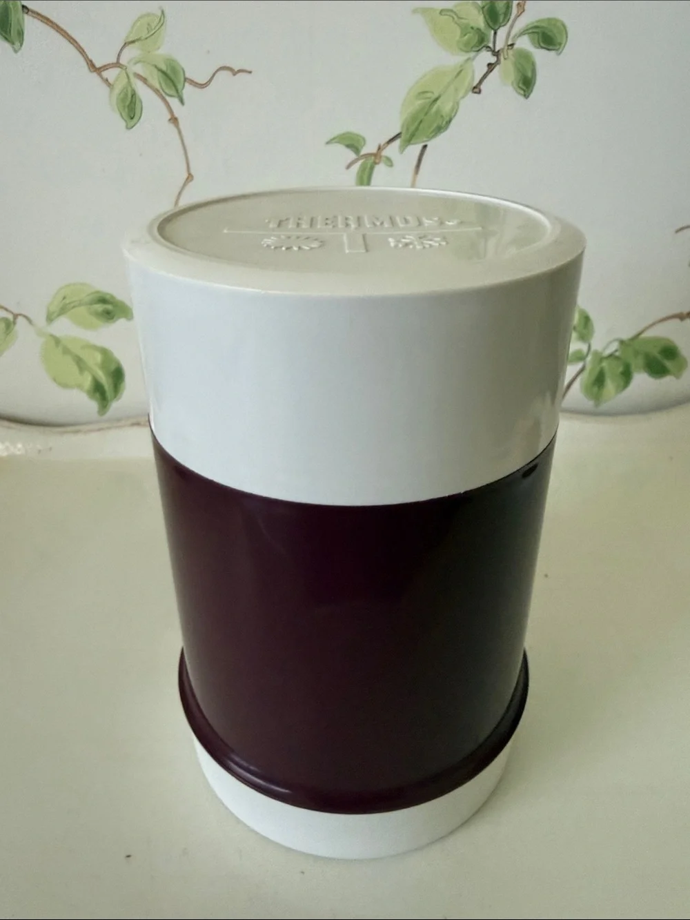 Vintage Thermos 10 oz Food Jar Burgundy